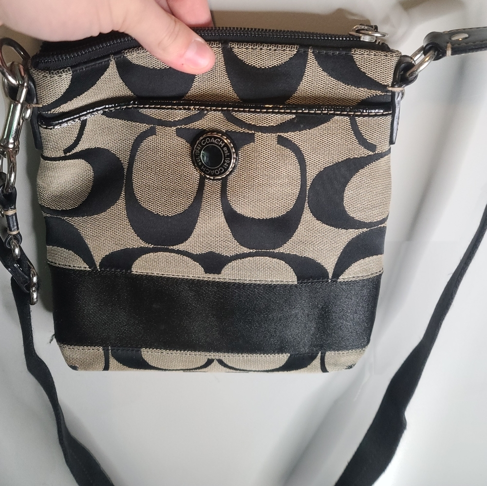 Authentic Coach black crossbody bag purse satchel